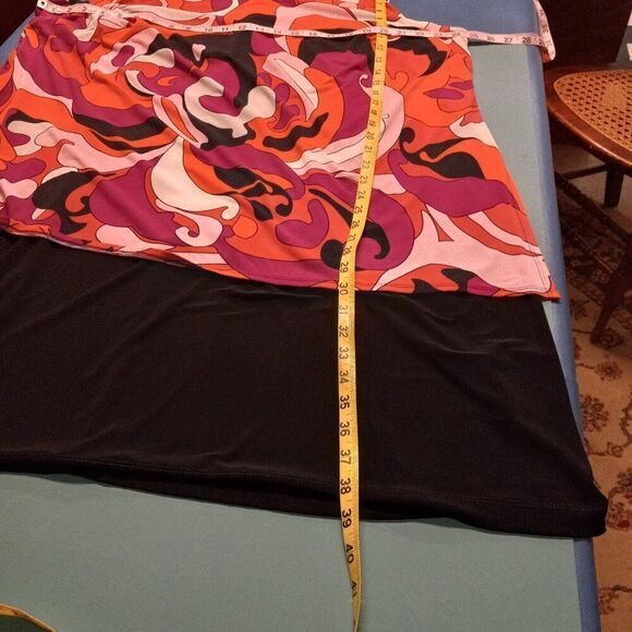 Adressing Women 2X Psychedelic Colors Sleeveless Midi Dress Grandmacore - Picture 6 of 7